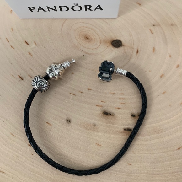 Pandora Black Clasp 925 Charm Bracelet 7.5" - Picture 5 of 9